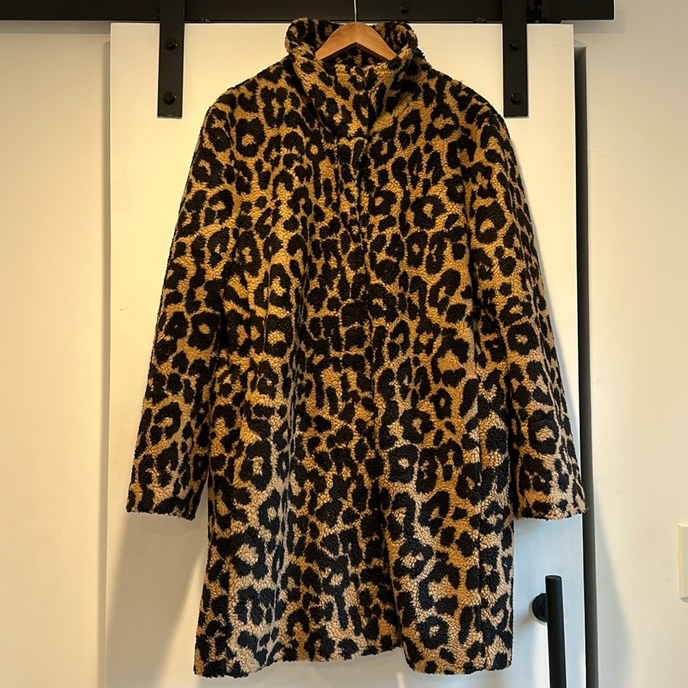 Teddy Coat, Leopard Print